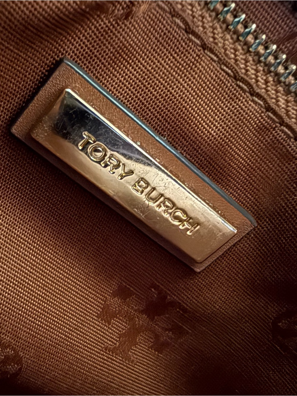 Tory Burch Woven Leather Crossbody Bag in Chestnut Brown | GUC - Picture 3 of 15